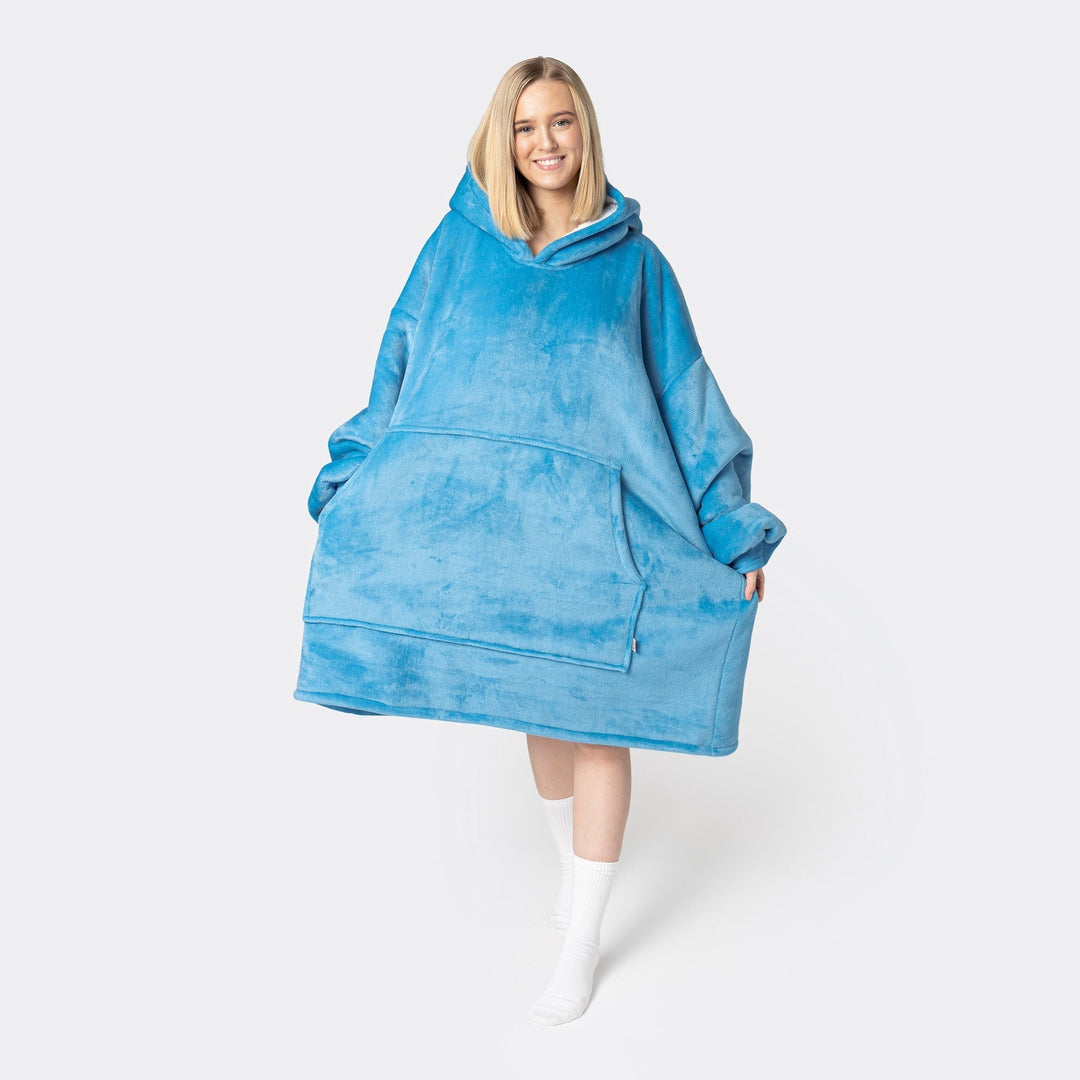 blanket hoodie blue