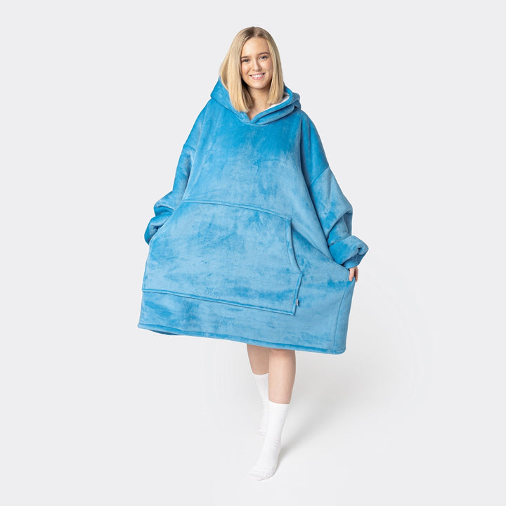 blanket hoodie blue