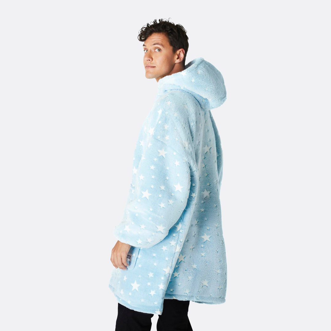 blanket hoodie blue