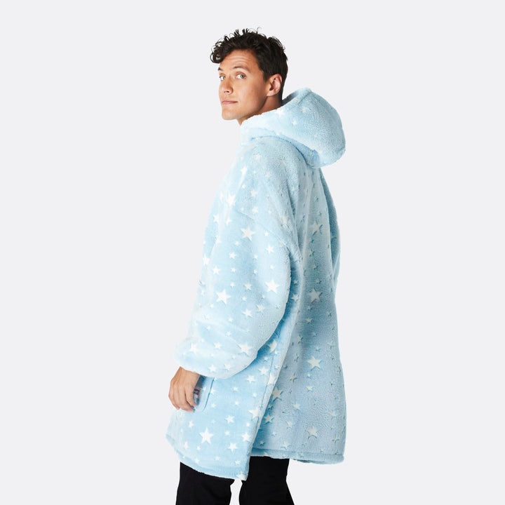 blanket hoodie blue