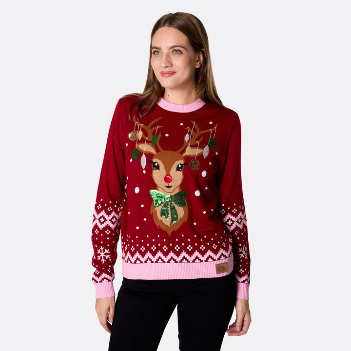 Women's Reindeer Christmas Sweater