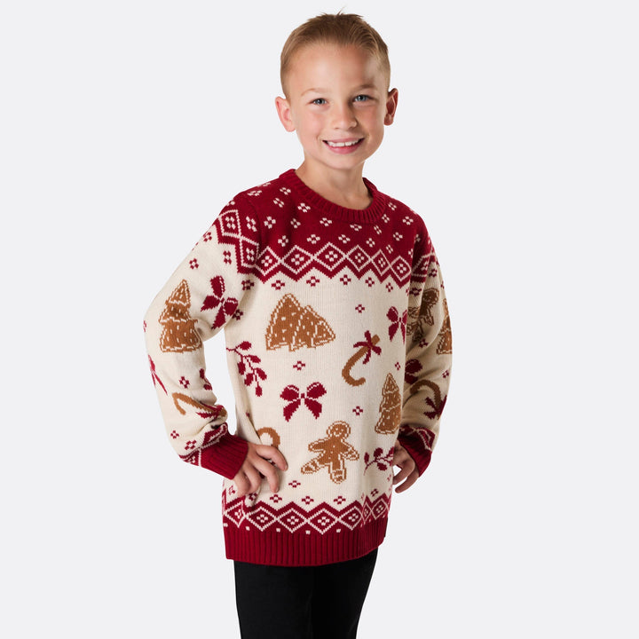 Kids' Gingerbread Christmas Sweater