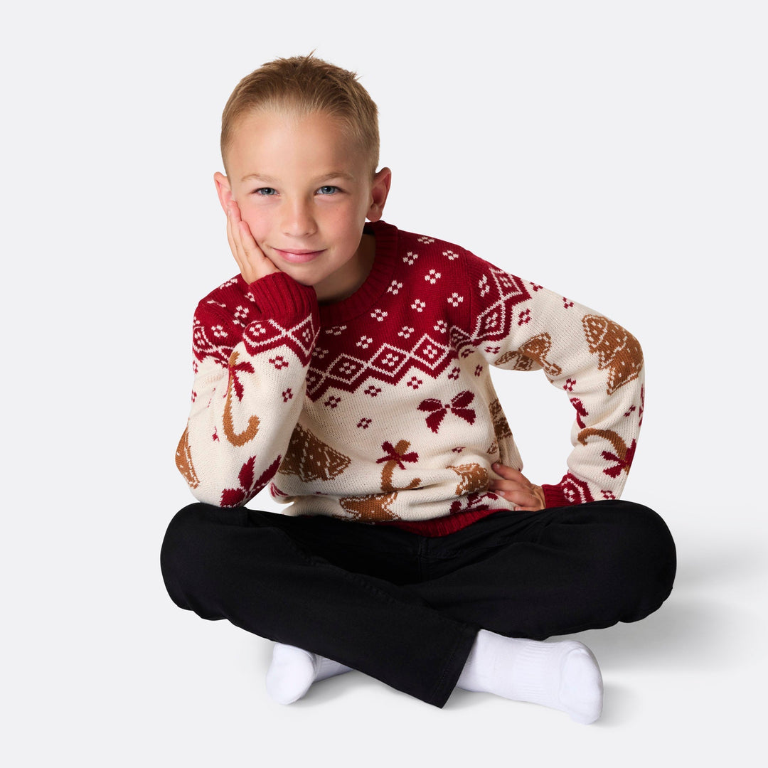 Kids' Gingerbread Christmas Sweater