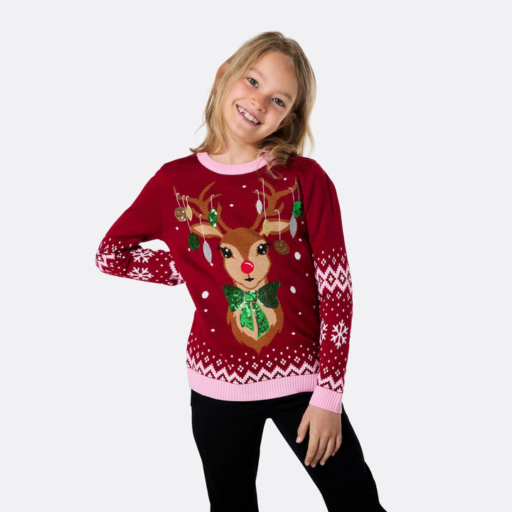 Kids' Reindeer Christmas Sweater