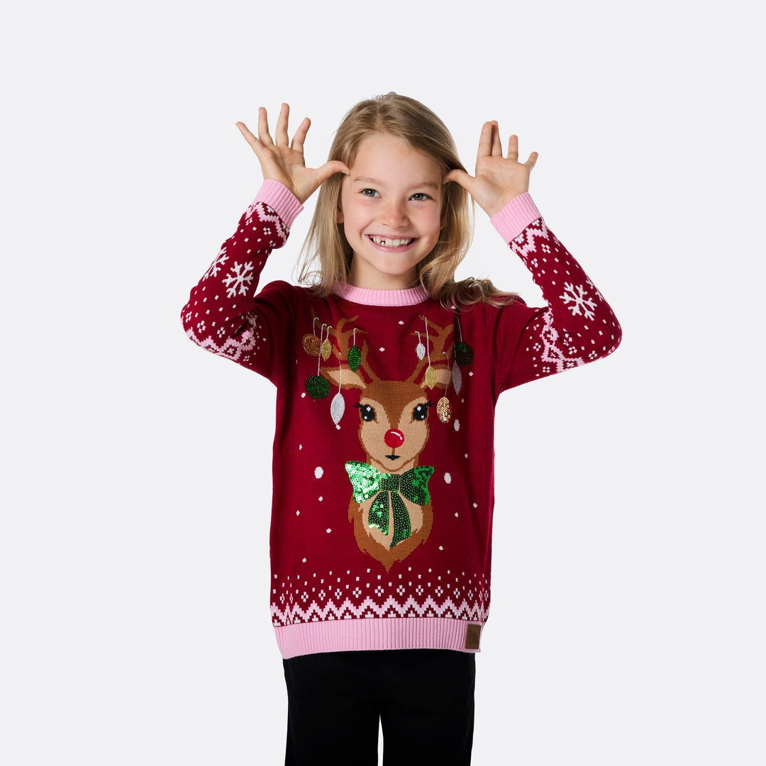 Kids' Reindeer Christmas Sweater