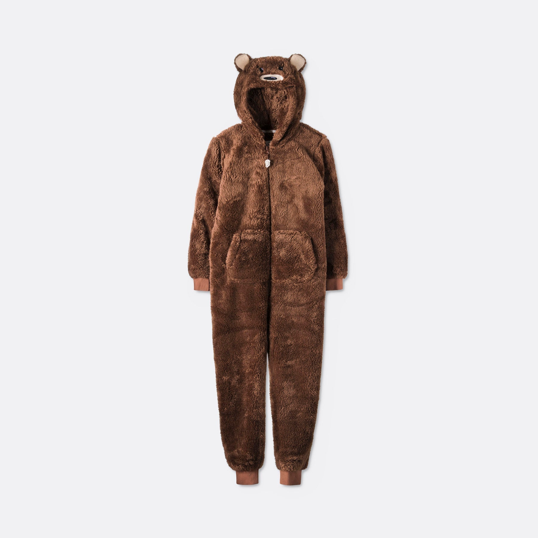 Kids' Brown Onesie – Soft and Snuggly Teddy Style –
