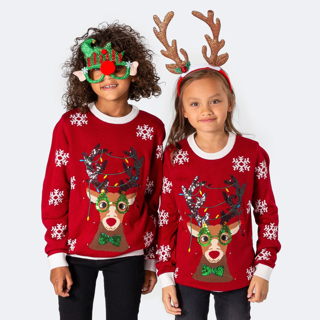 kids light up christmas jumper