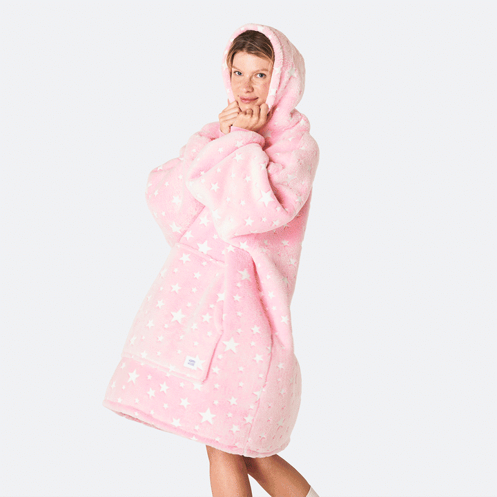 pink hoodie blanket