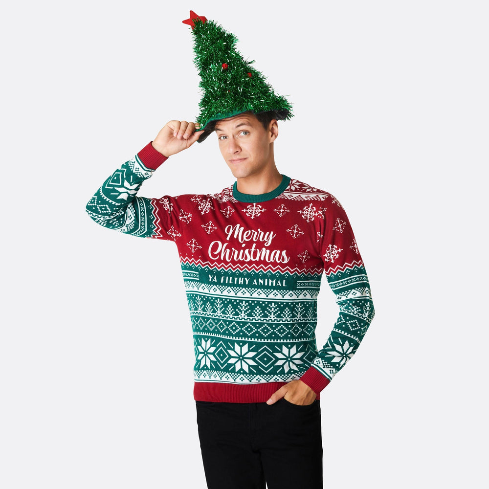merry christmas ya filthy animal christmas jumper