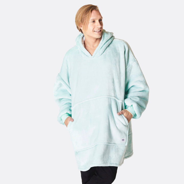 light blue hoodie blanket