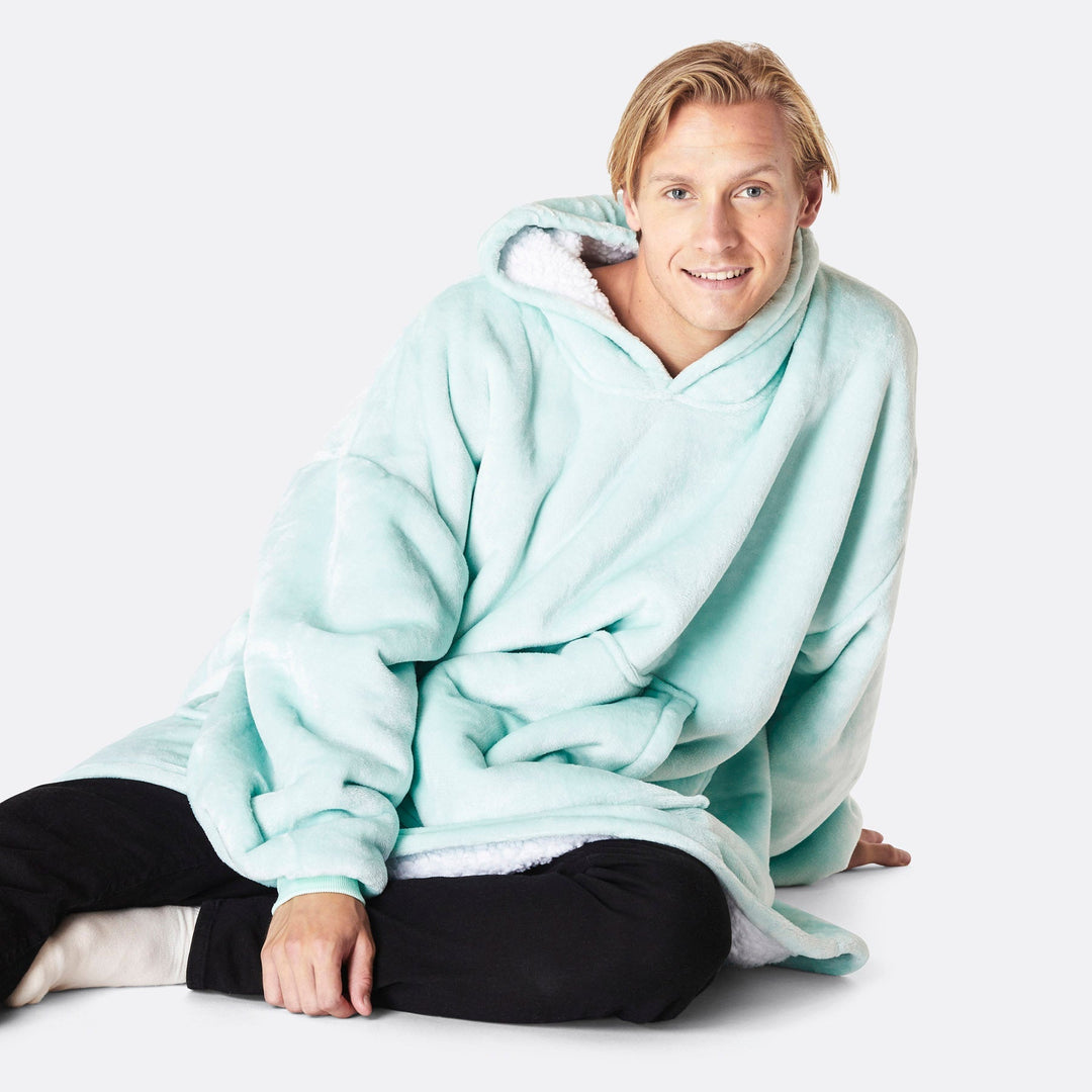 blanket hoodie light blue