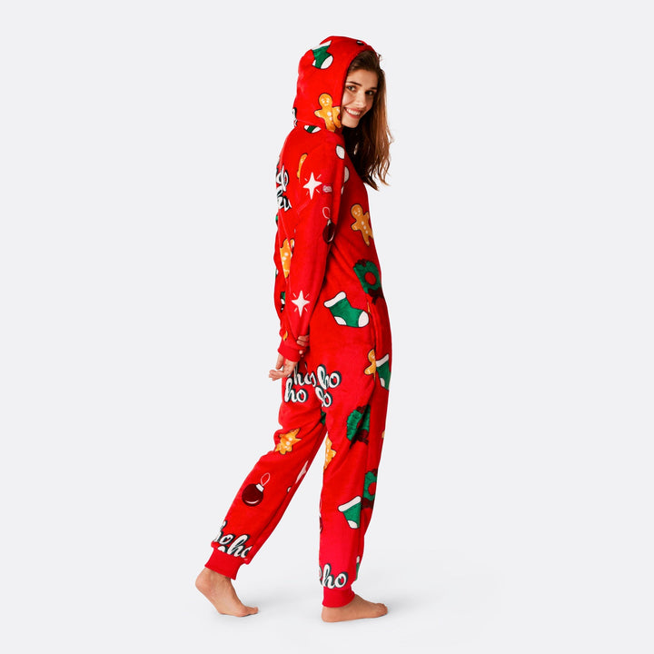 women's red onesie