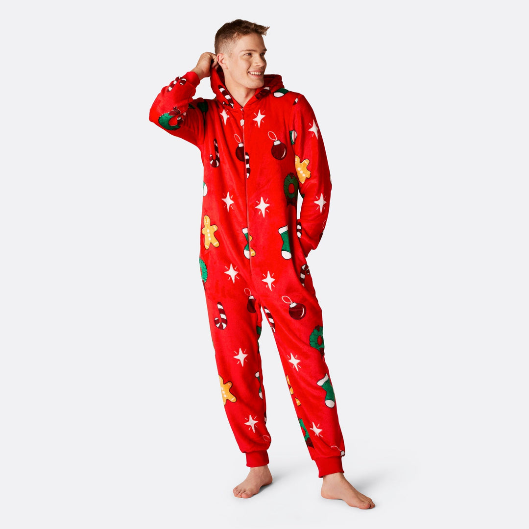 mens red onesie