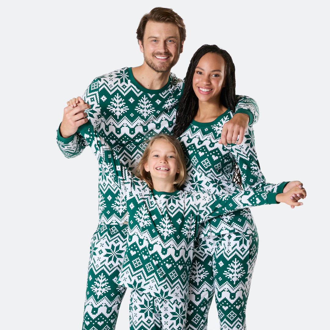 Green Christmas Knit Christmas Pyjamas Family
