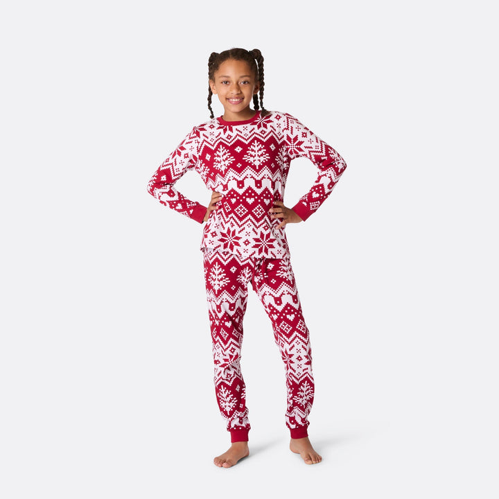 red christmas pyjamas kids