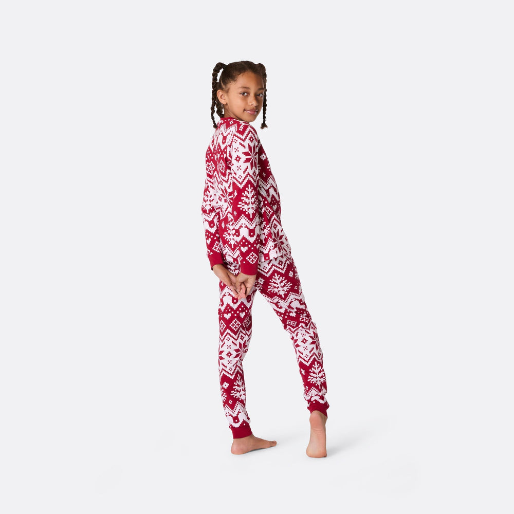 kids red christmas pyjamas
