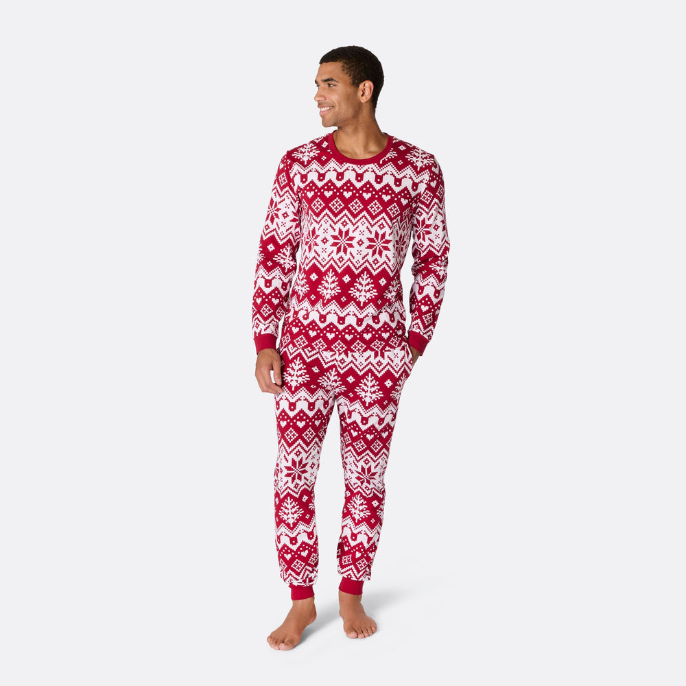 mens christmas pyjamas red