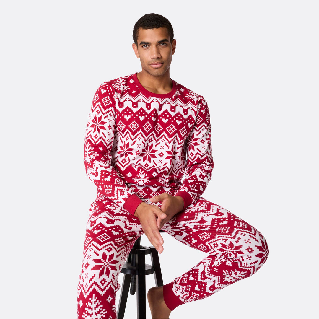 mens red christmas pyjamas