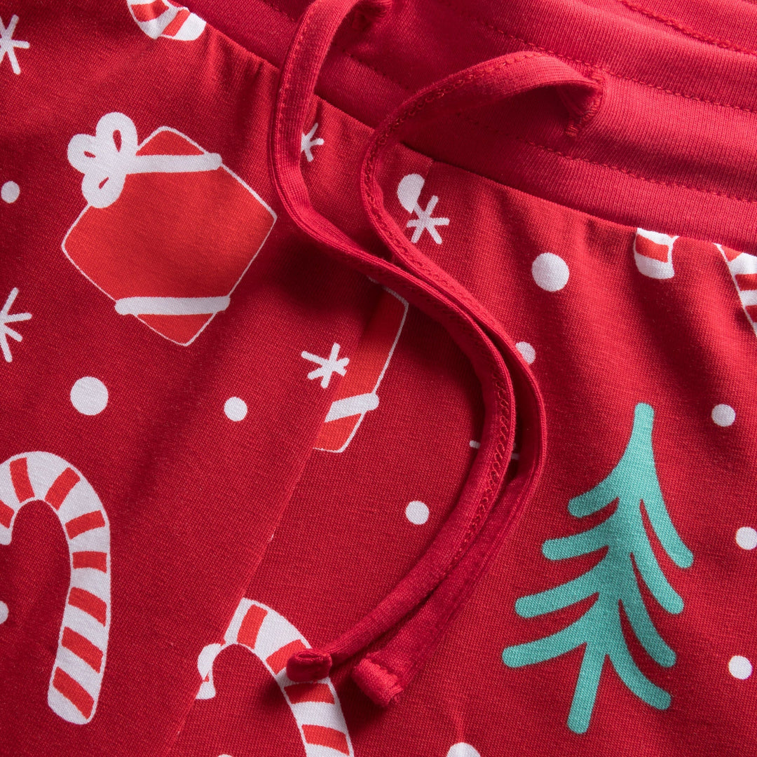 kids red christmas pjs