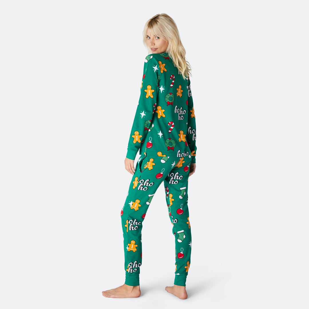 green matching christmas pyjamas