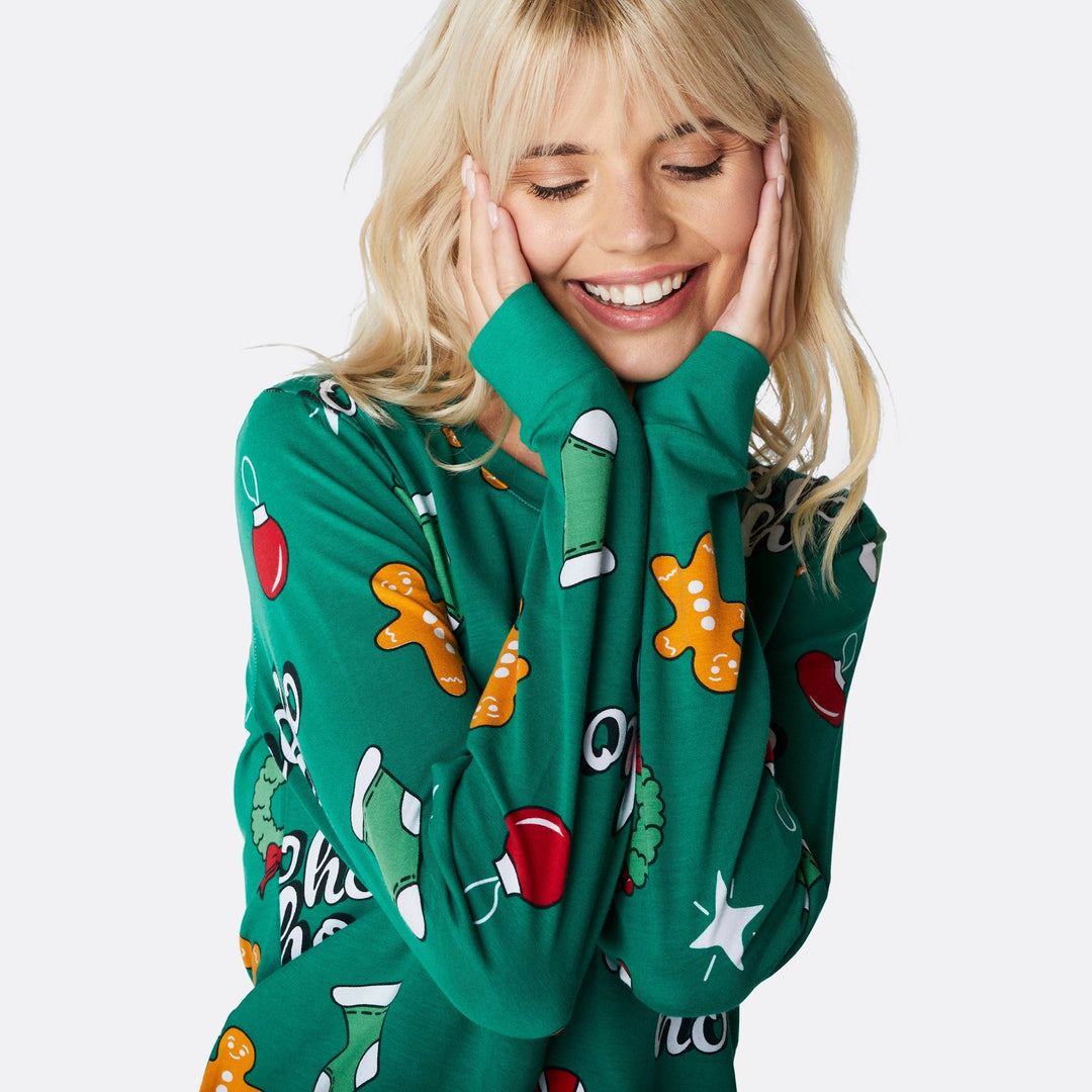green xmas pyjamas