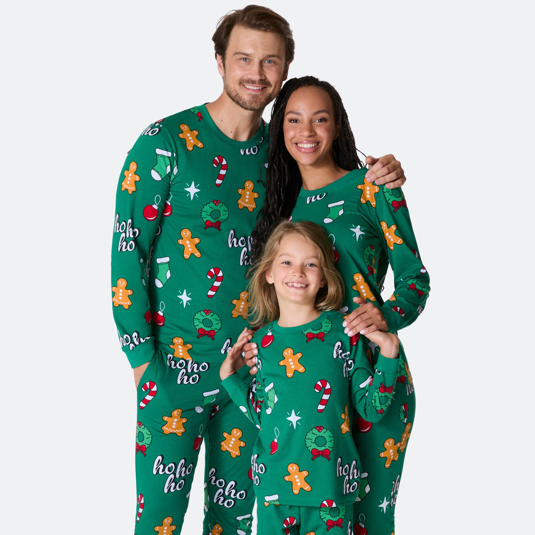 Green Hohoho Christmas Pyjamas Family