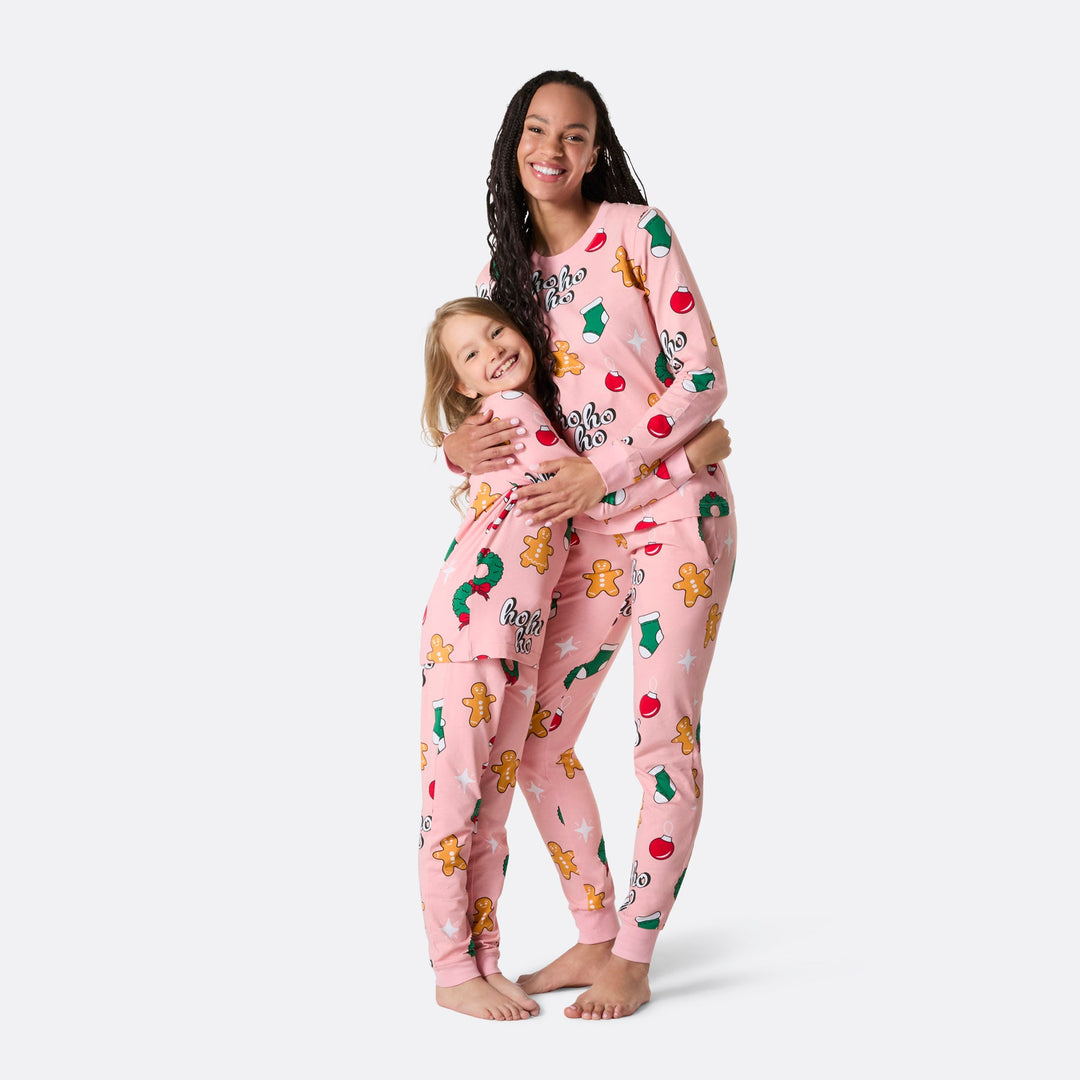 pink christmas pyjamas kids