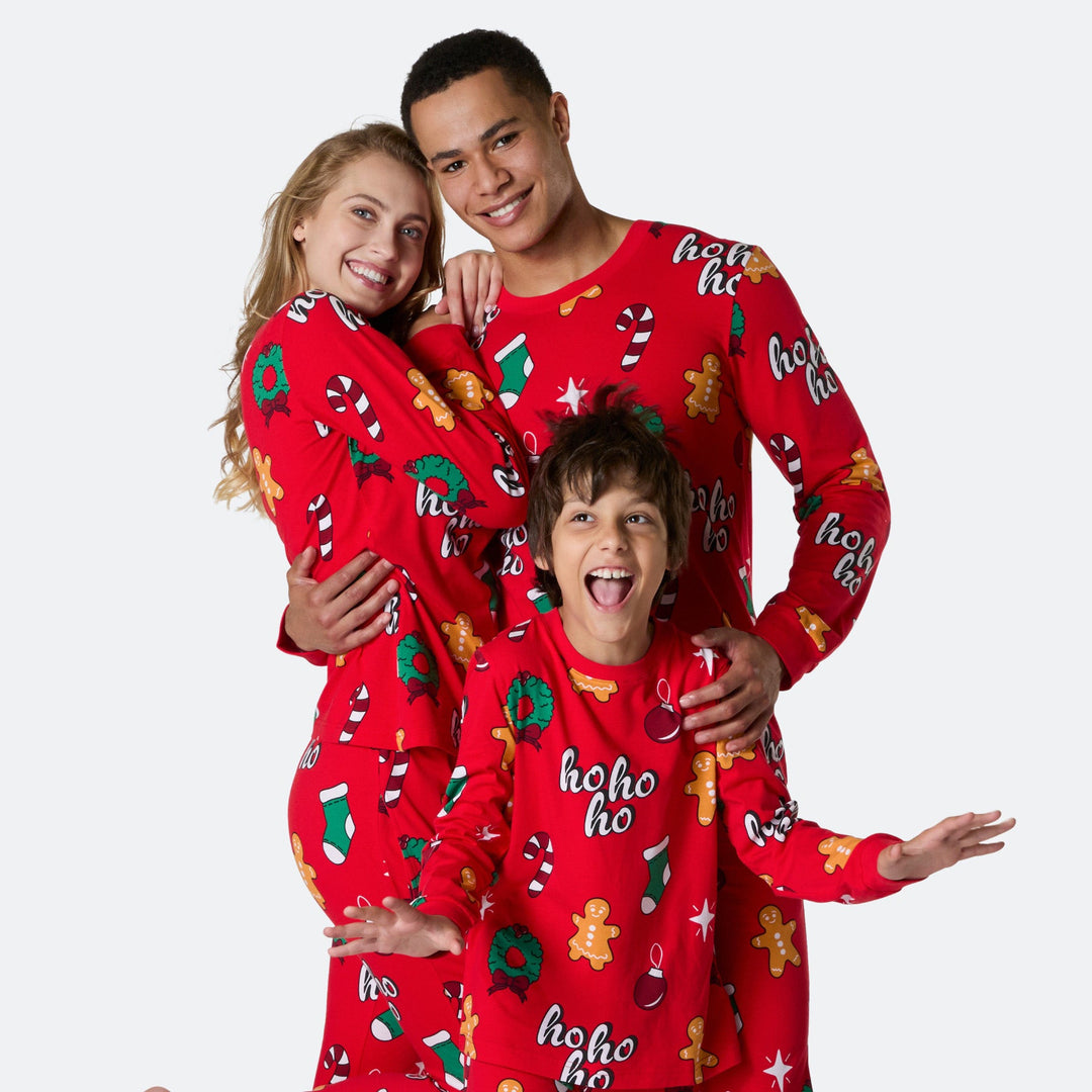 Red Hohoho Christmas Pyjamas Family