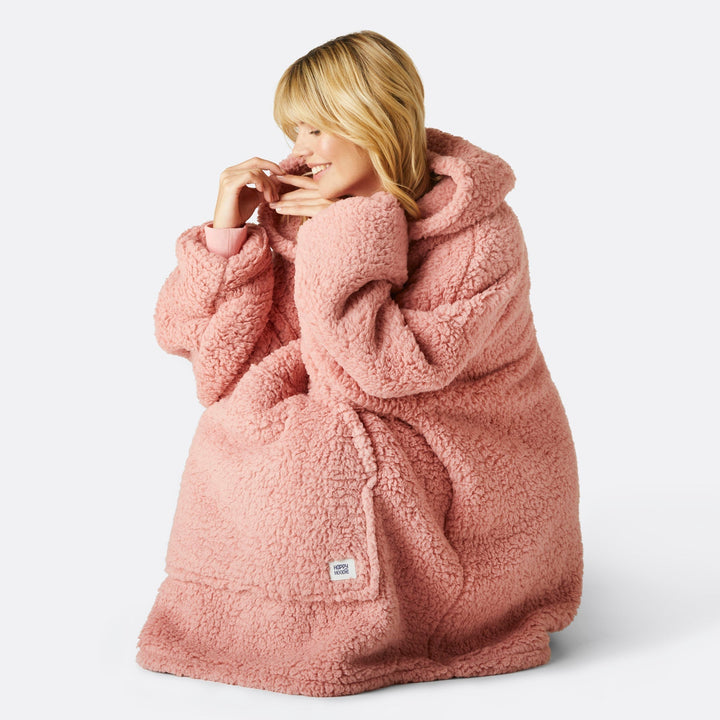 blanket hoodie pink
