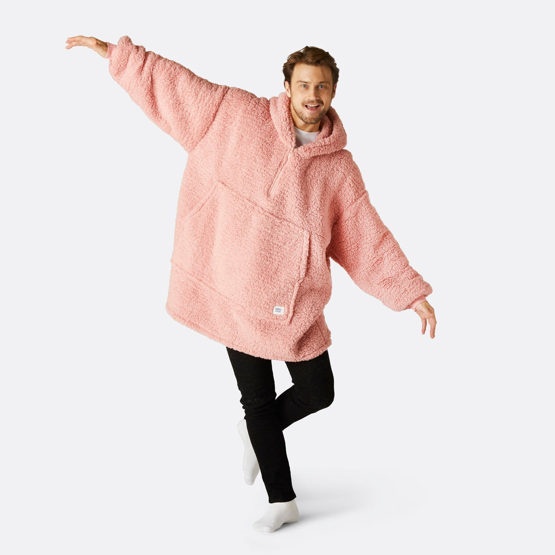 oversized blanket hoodie pink