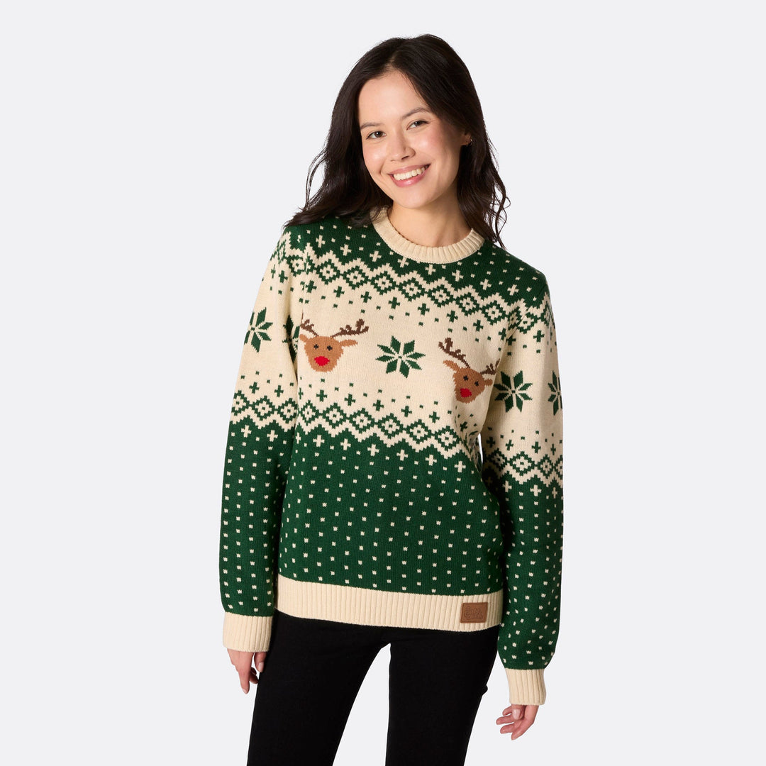 green christmas jumper womens