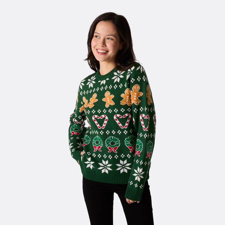 green christmas jumper womens