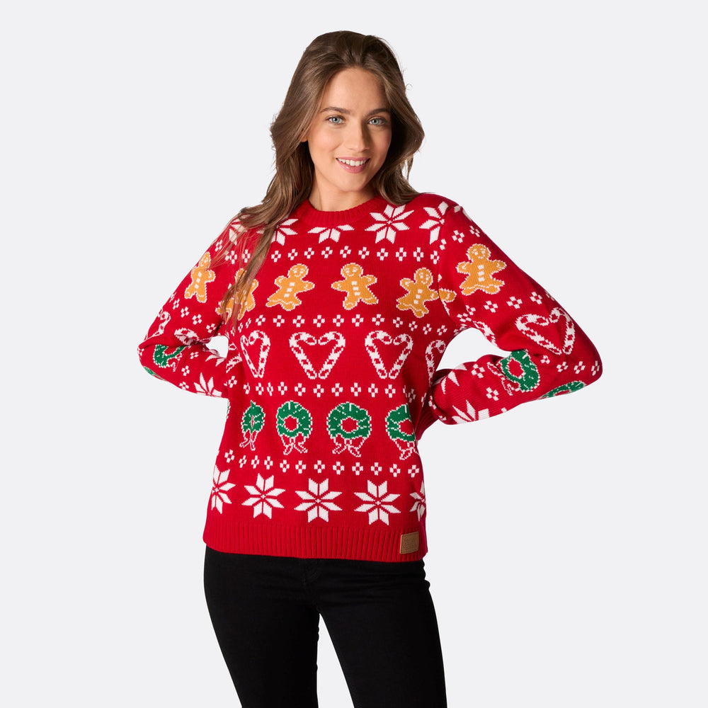 red christmas jumper women