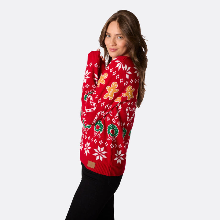 christmas jumper women's red
