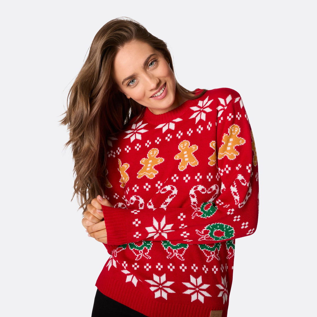 red christmas jumper womens