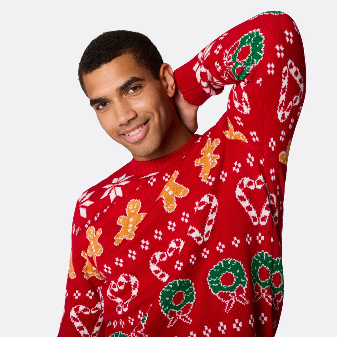 mens red christmas jumper