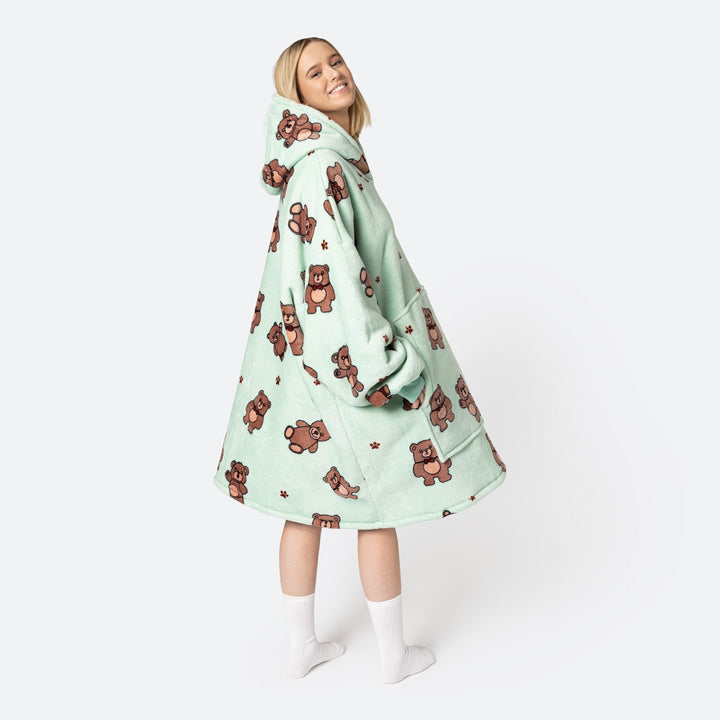 teddy bear hoodie blanket