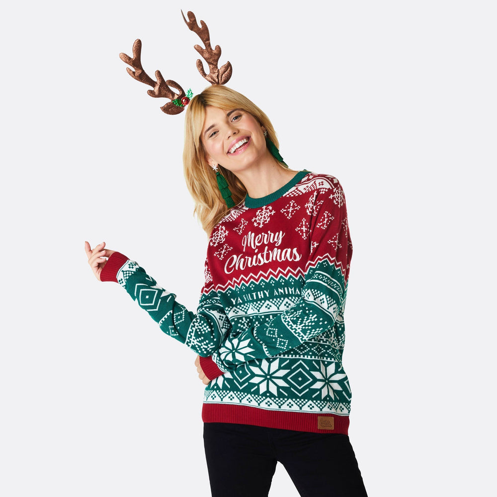 merry christmas ya filthy animal christmas jumper
