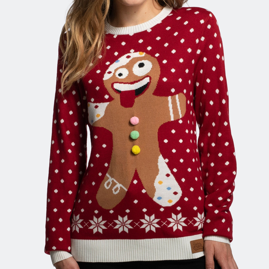 womens christmas jumper gingerbread