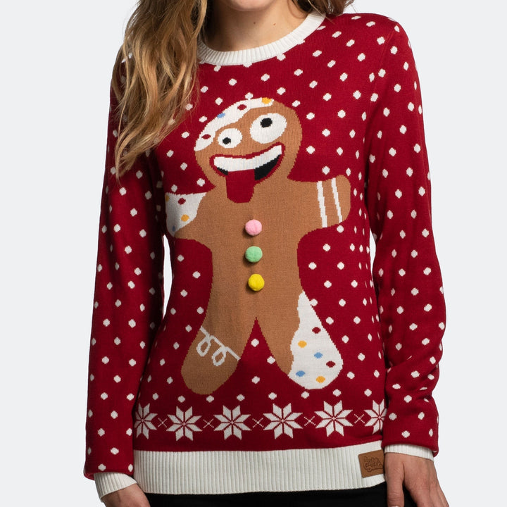 womens christmas jumper gingerbread