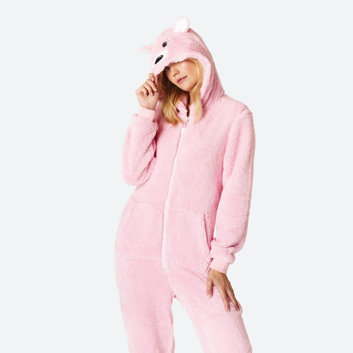 womens pink onesie