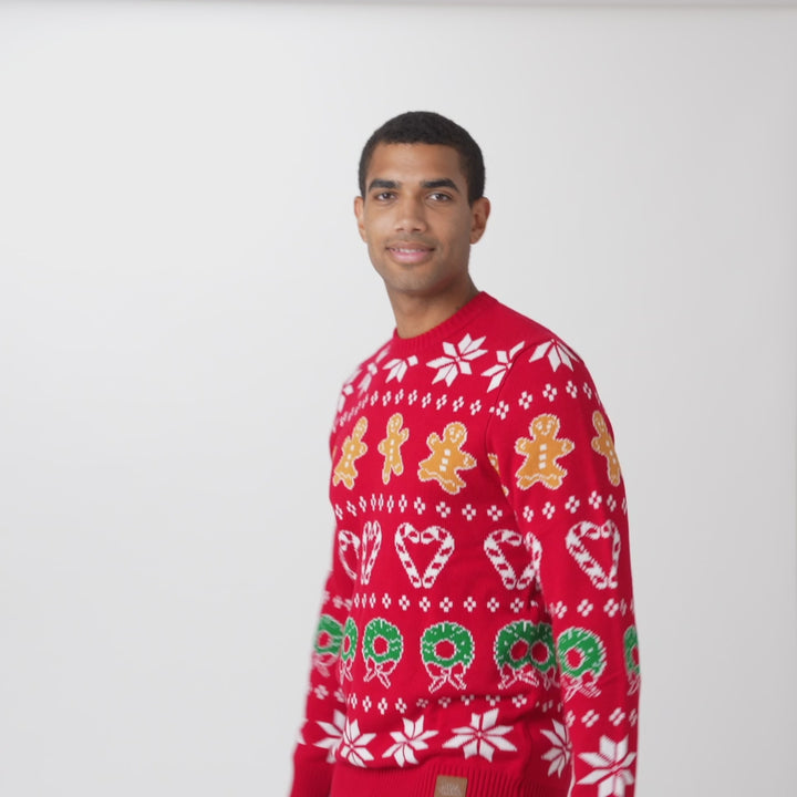 red boys christmas jumper