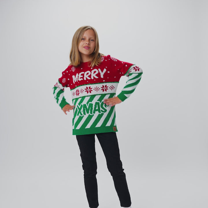 Kids' Merry Xmas Christmas Jumper