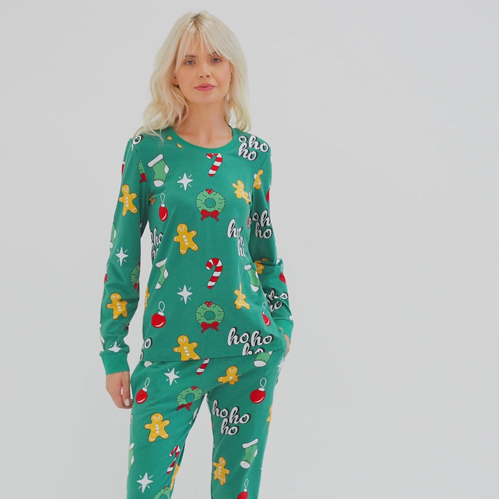 christmas pyjamas green