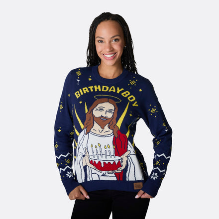 Women's Birthday Boy Christmas Jumper