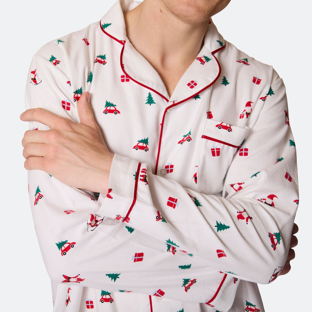 Men's Mistletoe Flannel Christmas Pyjamas