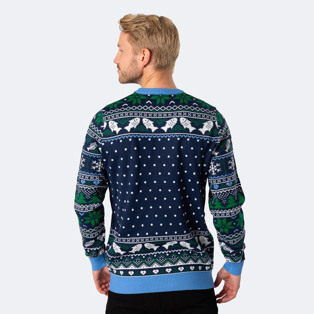 Men's Three Wise Fish Christmas Jumper