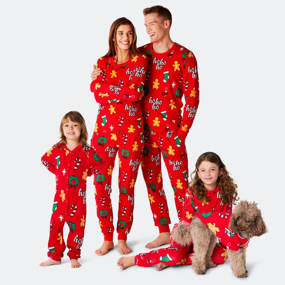 Red Hohoho Christmas Pyjamas Family