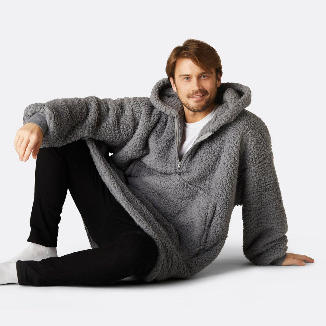 Grey Sherpa HappyHoodie