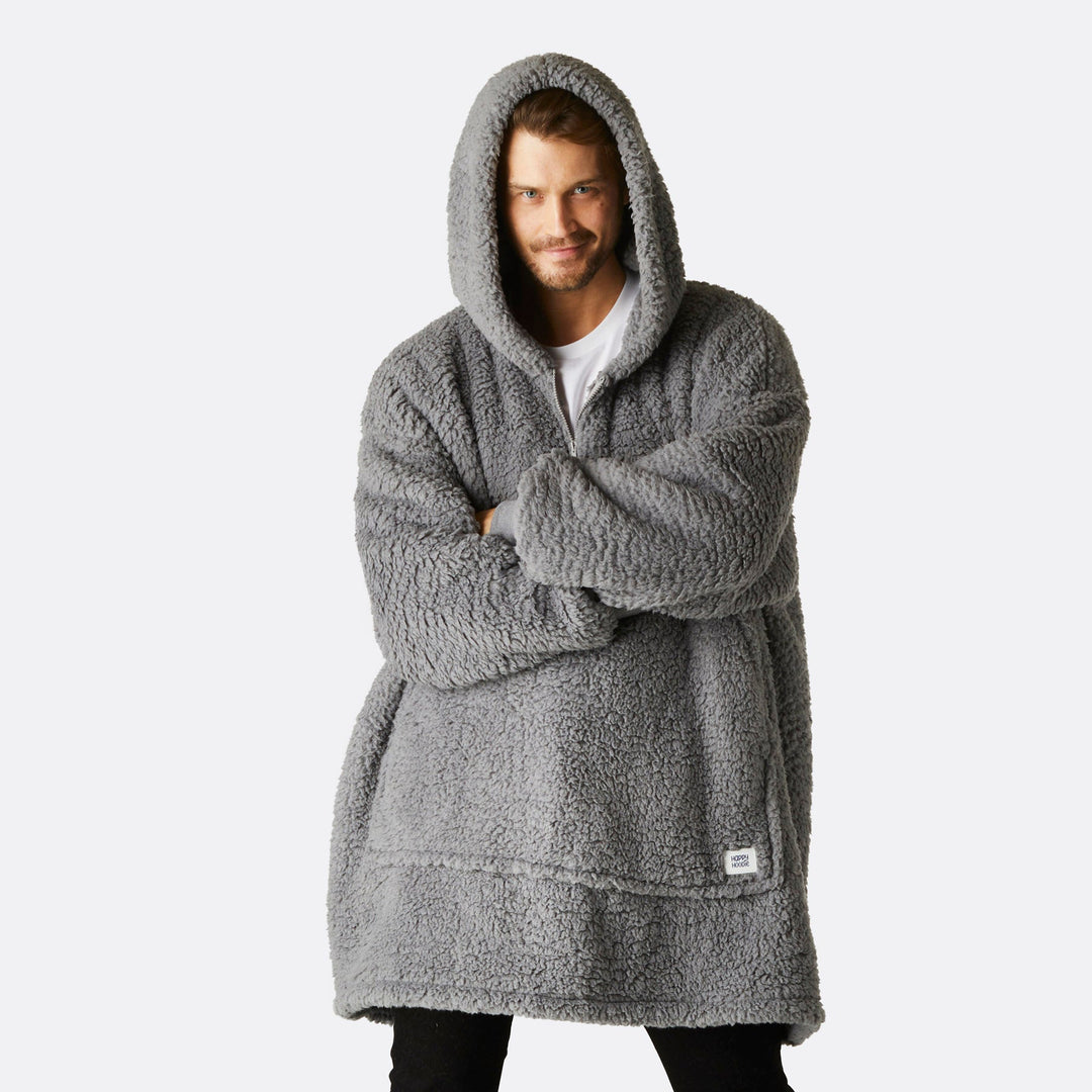 Grey Sherpa HappyHoodie